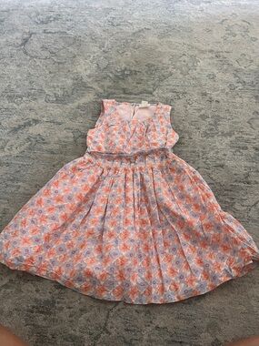 Crewcuts Pink and Coral Floral Fit-and-Flare Dress